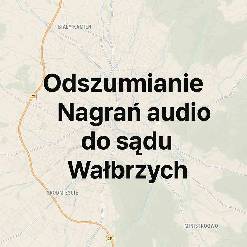 Odszumianie Nagrań audio do sądu Wałbrzych