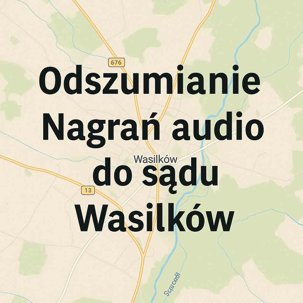 Odszumianie Nagrań audio do sądu Wasilków
