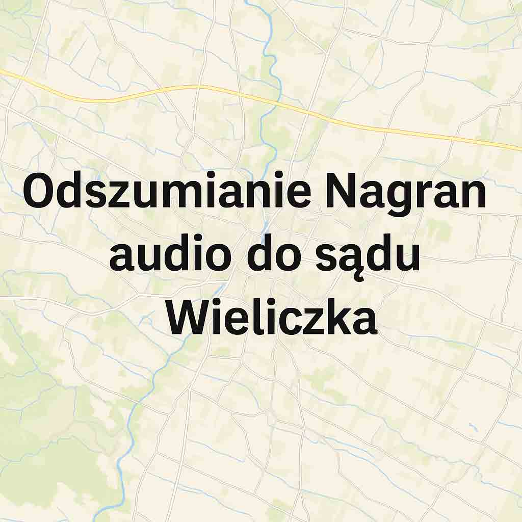 Odszumianie Nagrań audio do sądu Wieliczka