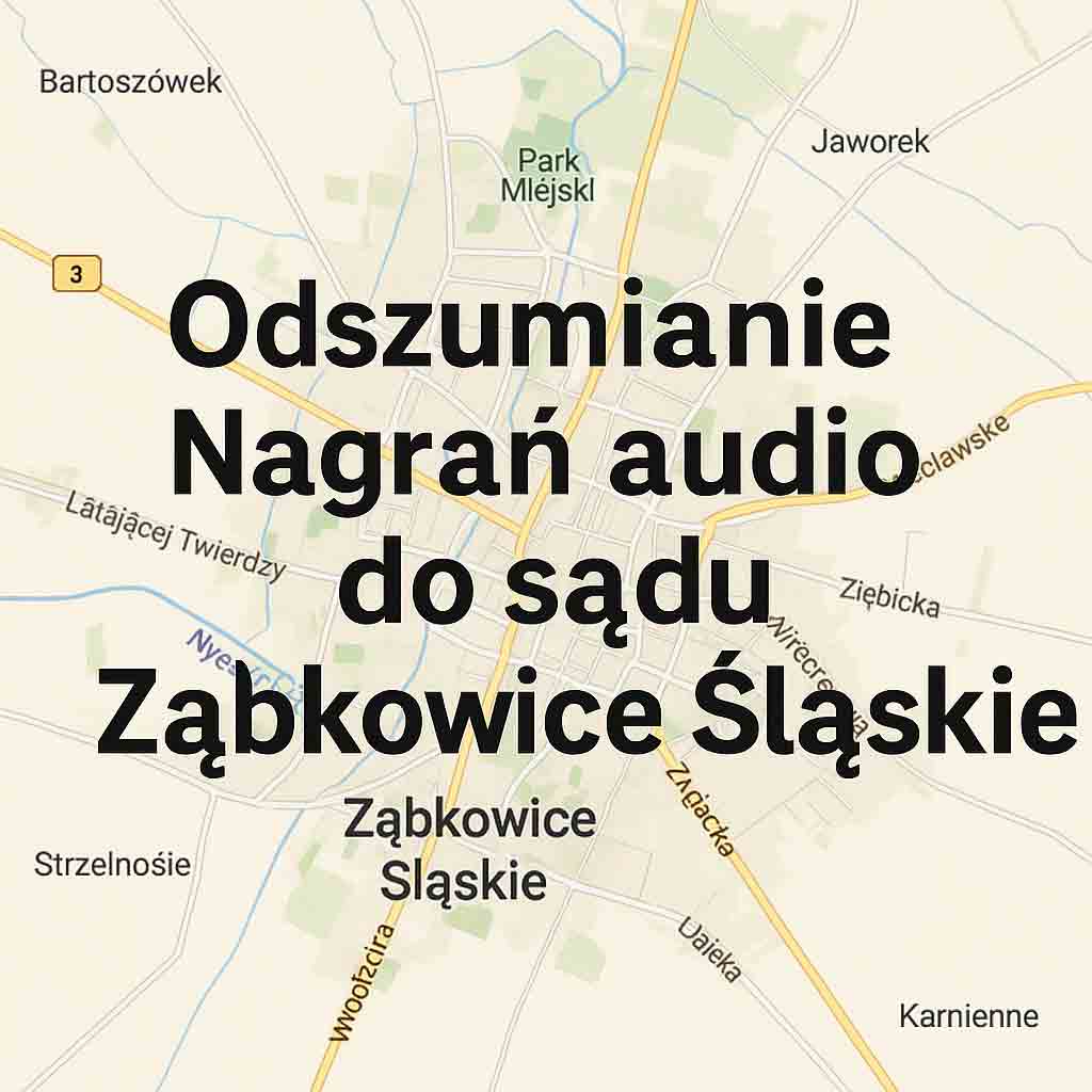 Odszumianie Nagrań audio do sądu Ząbkowice Śląskie