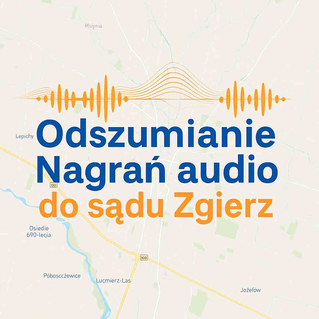 Odszumianie Nagrań audio do sądu Zgierz