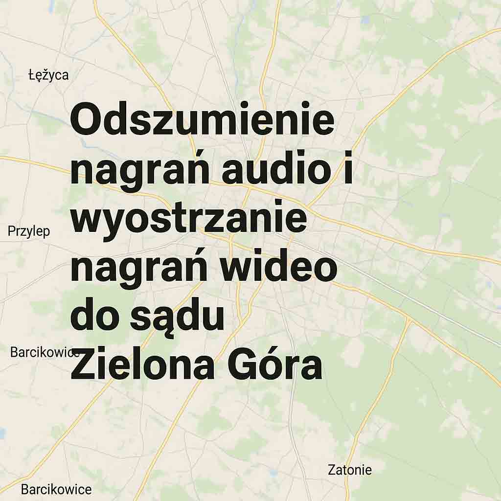 Odszumianie Nagrań audio do sądu Zielona Góra