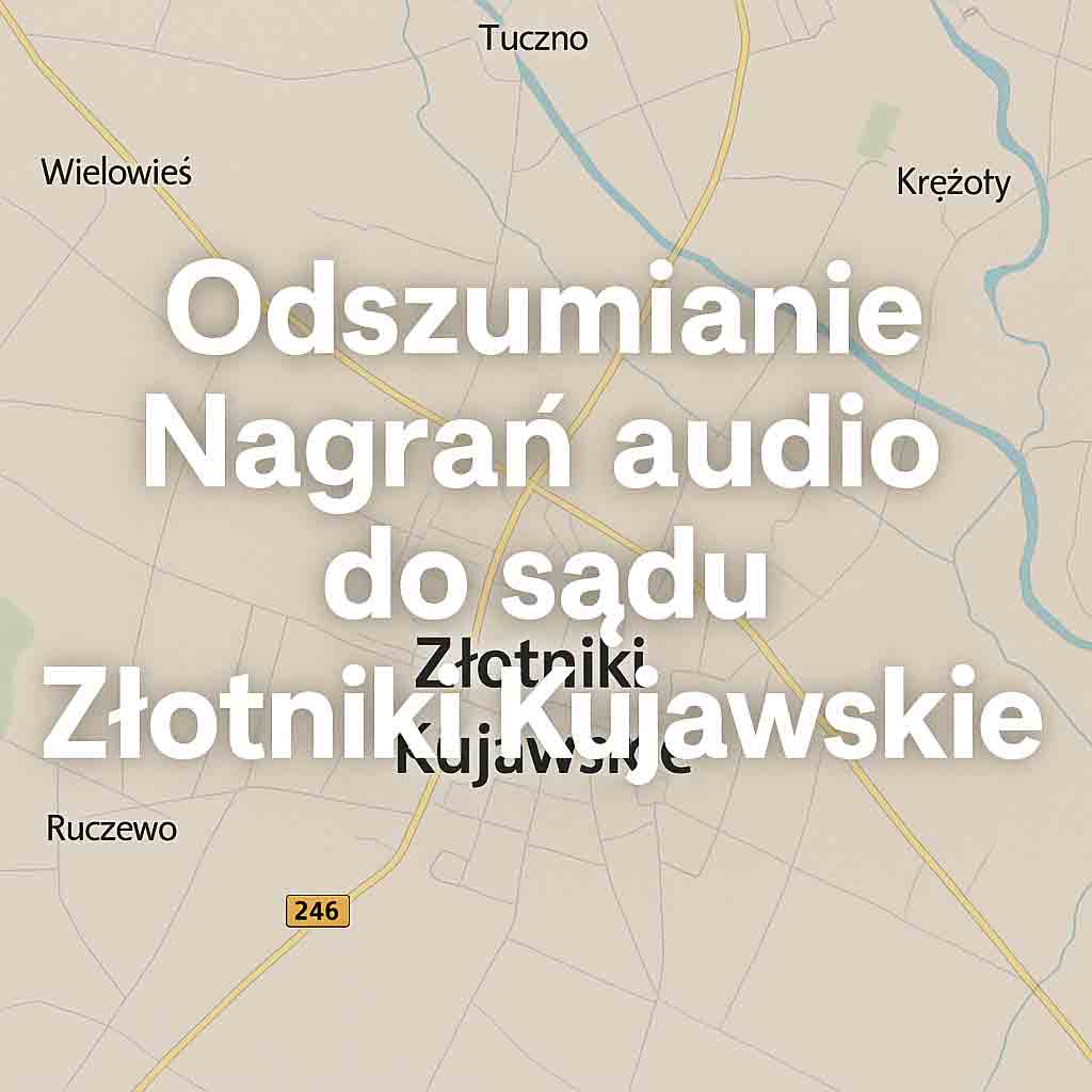 Odszumianie Nagrań audio do sądu Złotniki Kujawskie