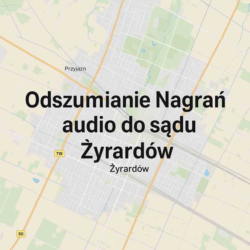 Odszumianie Nagrań audio do sądu Żyrardów