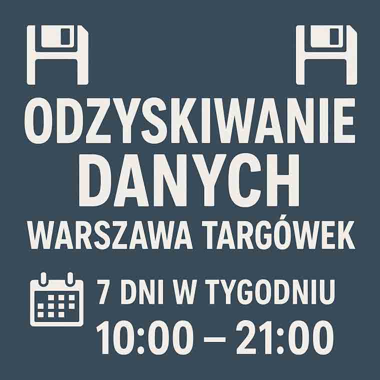 Odzyskiwanie danych Targówek ul.Łojewska 9, 03-392 Warszawa Gps:52.29665880901344, 21.041363784213946