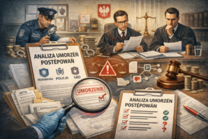 Analiza umorzeń postępowań Prokuratura Policja Sąd