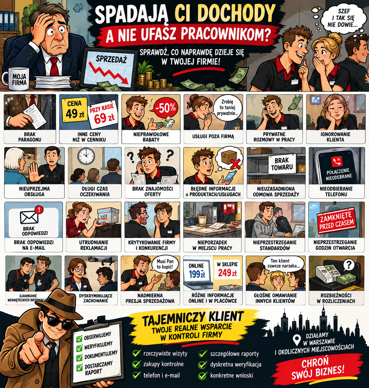 co wykrywa tajemniczy klient ?